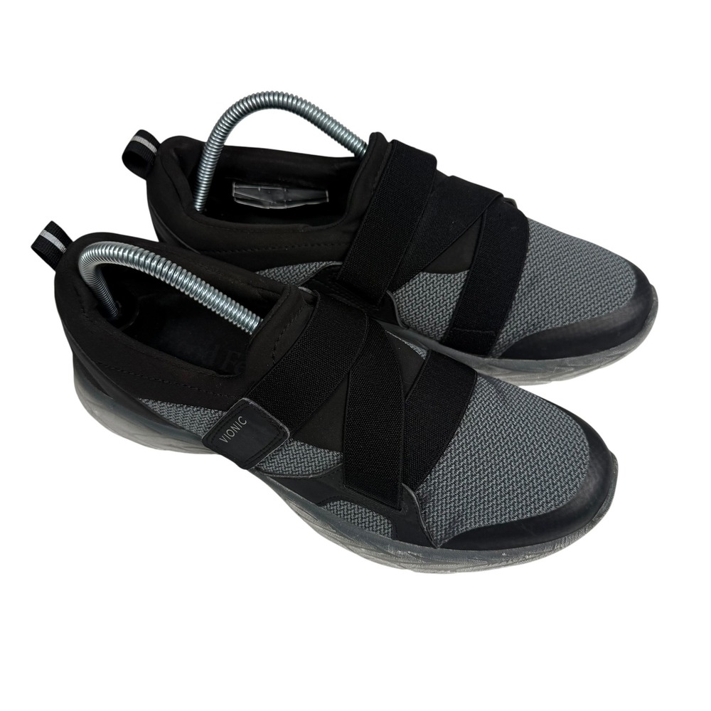 Vionic Dash Womens Black Grey Mesh Slip On Walking Sneakers ASR1449 Size 9.5 - Picture 7 of 12